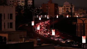 Long queues of traffic stretched along Tehran's roads as people tried to leave the city